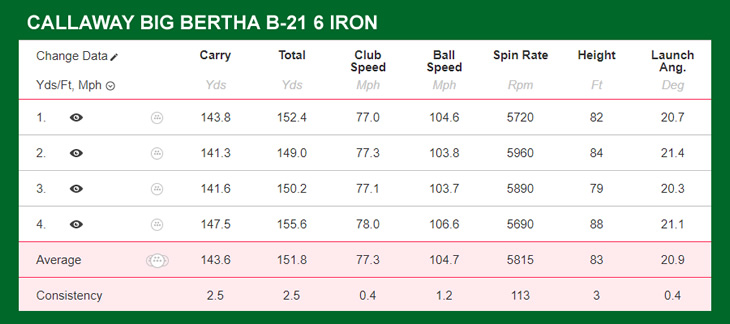 Callaway Big Bertha B21 Irons
