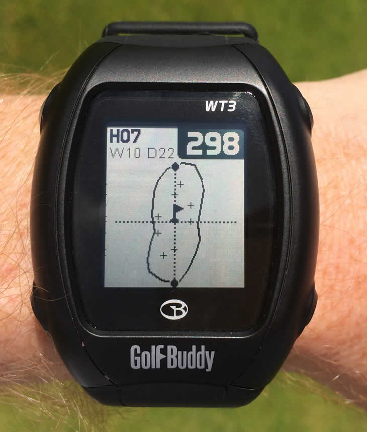 GolfBuddy WT3 Watch Screen Hazards