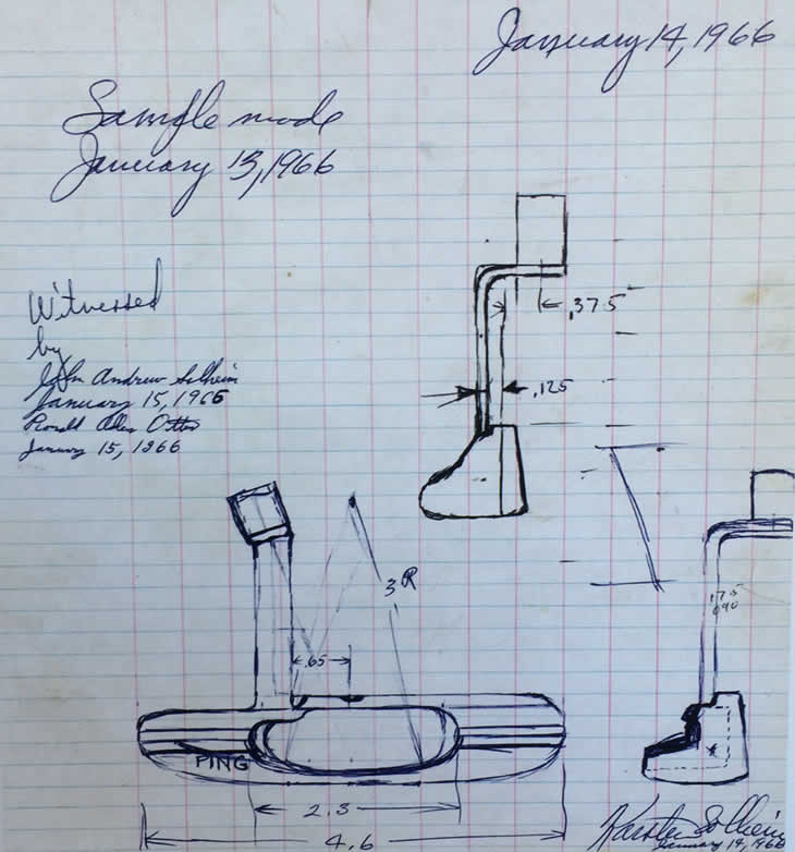 Ping Anser Putter Record Sketch